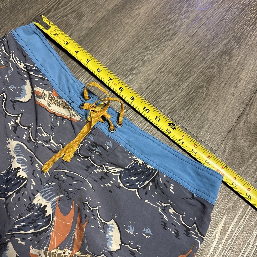 Vintage Patagonia Pataloha Sailing Print Board Shorts 9"Size 32 Nylon Swim Surf - Picture 7 of 7